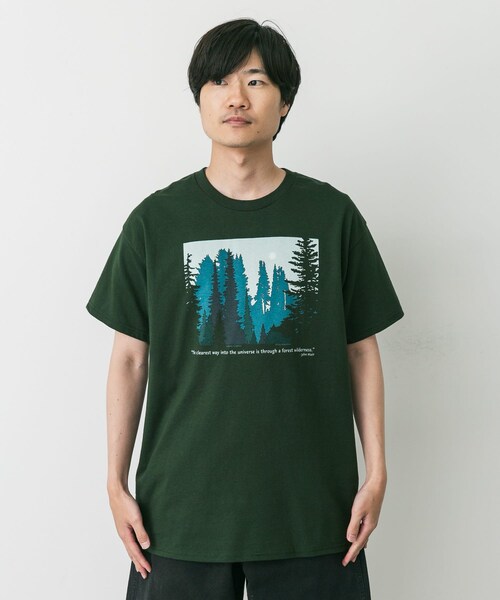 URBAN RESEARCH DOORS（アーバンリサーチドアーズ）の「LIBERTY GRAPHICS　Forest Wilderness（Tシャツ/カットソー・メンズ・F.GREEN・L/XL）」の3枚目の写真