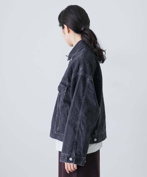 かぐれ（カグレ）の「HARi　WIDE SLEEVE DENIM JACKET（デニムジャケット・レディース・BLACK・2）」の11枚目の写真