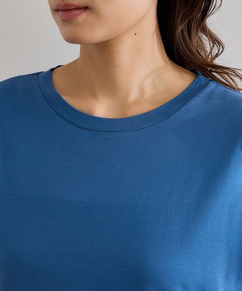 ROPE'（ロペ）の「ツイストフレンチスリーブTシャツ（Tシャツ/カットソー・レディース・ブラック/ホワイト/ブルー・F）」の20枚目の写真