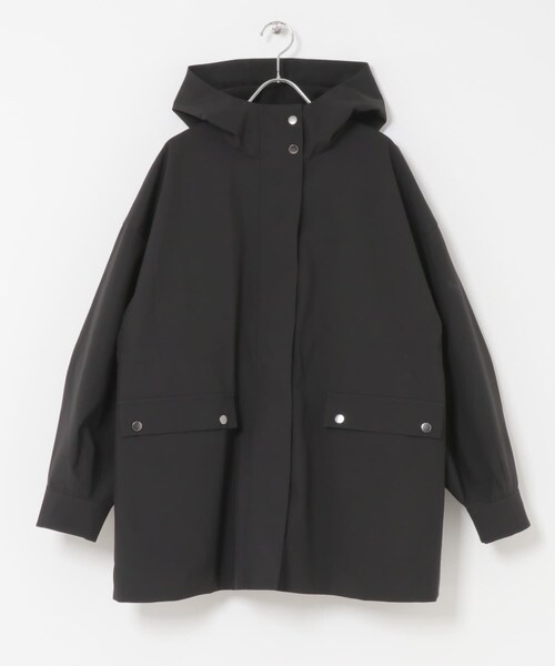 URBAN RESEARCH DOORS（アーバンリサーチドアーズ）の「防風/撥水ドロストフーディ（テーラードジャケット・レディース・D.BEIGE/BLACK・Free）」の11枚目の写真