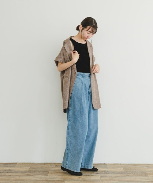 ITEMS URBANRESEARCH（アイテムズ アーバンリサーチ）の「シアーベロアスクエアタンクトップ（タンクトップ・レディース・BEG/BLK/BRD・FREE）」の10枚目の写真
