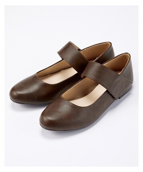 nissen（ニッセン）の「【ゆったり幅広】ゴムストラップフラットパンプス（ワイズ４Ｅ）（パンプス・メンズ・黒/グレー/ダークブラウン/アイボリー/シャンパンゴールド・M=23.0~23.5cm/4E/L=24.0~24.5cm/4E/LL=25.0~25.5cm/4E/3L=26.0~26.5cm/4E）」の3枚目の写真