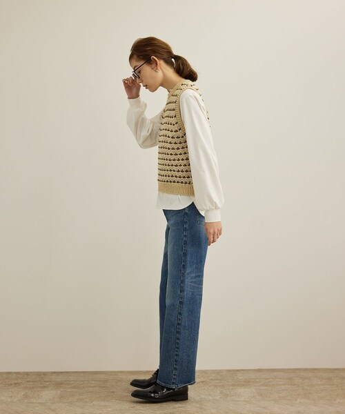 ROPE'(ロペ)の「【洗える】布帛コンビシャツカットソー(Tシャツ/カットソー・レディース・ブラック/ホワイト・F)」の9枚目の写真