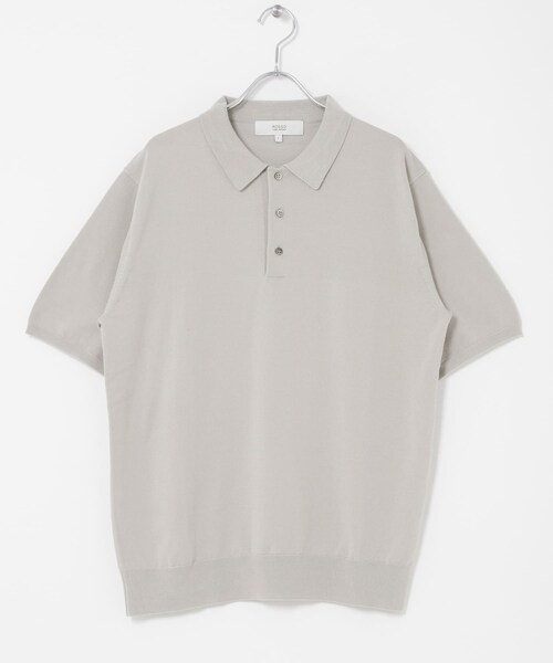 URBAN RESEARCH ROSSO（アーバンリサーチロッソ）の「『WEB限定』シルク混サマーニットポロシャツ（ポロシャツ・メンズ・GREIGE/BLUE GRAY/BROWN・M/L）」の12枚目の写真