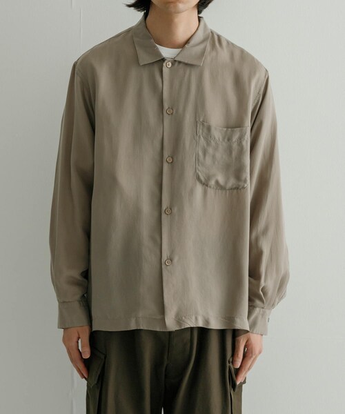 URBAN RESEARCH（アーバンリサーチ）の「CUPRO FIBRIL BOX SHIRTS（シャツ/ブラウス・メンズ・GREGE/NAVY・M/L）」の7枚目の写真
