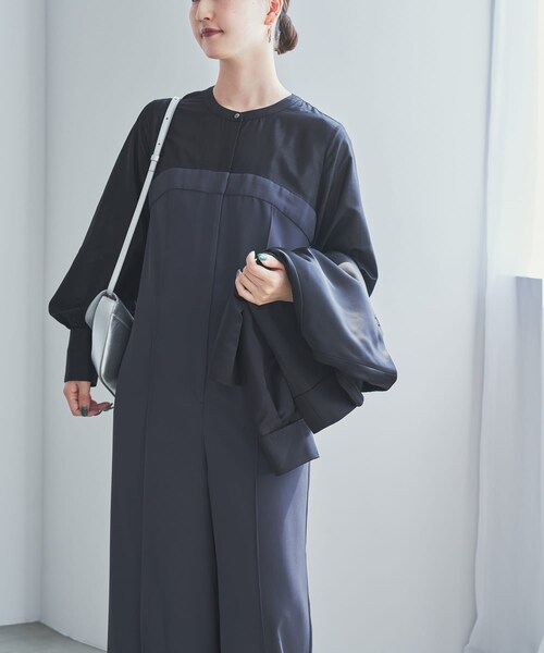 URBAN RESEARCH ROSSO（アーバンリサーチロッソ）の「レイヤードライクオールインワン（つなぎ/オールインワン・レディース・BEIGE×OFF/CGY×BLK・36/38）」の9枚目の写真