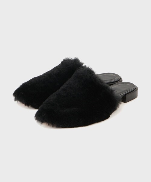 ROPE'(ロペ)の「【PELLICO SUNNY(ペリーコサニー)】FUR MULE|フラットシューズ(その他シューズ・レディース・ブラック/ライトグレー・36/37/38)」の4枚目の写真