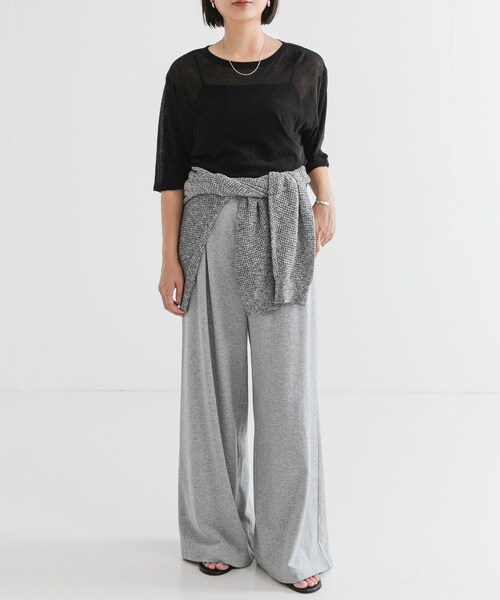 URBAN RESEARCH（アーバンリサーチ）の「new basic　ドライツイストシアーTシャツ（Tシャツ/カットソー・レディース・BLACK/WHITE/NAVY/BURGUNDY/CHARCOAL・FREE）」の22枚目の写真