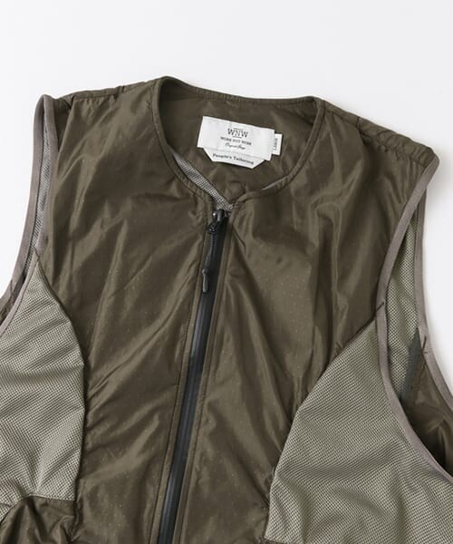 URBAN RESEARCH（アーバンリサーチ）の「ドットプリントスポーツテーラーベスト∴（ベスト・メンズ・KHAKI/BLACK・M/L）」の8枚目の写真