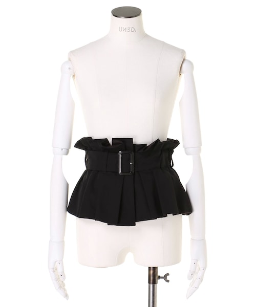 UN3D.（アンスリード）の「BUCKLE BUSTIER BELT（ベルト・レディース・ブラック/ベージュ/カーキ・F）」の2枚目の写真