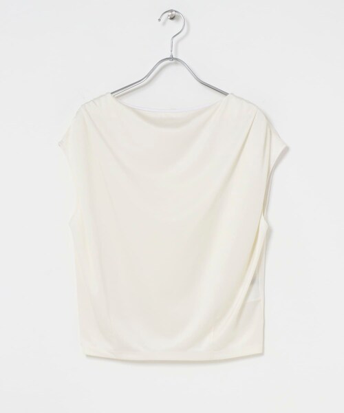 URBAN RESEARCH ROSSO（アーバンリサーチロッソ）の「トリアセ混ドレープネックカットソー（Tシャツ/カットソー・レディース・OFF WHITE/BROWN・Free）」の9枚目の写真