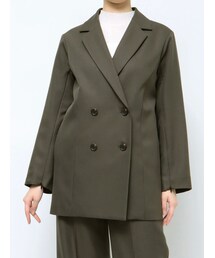 MURUA | パウダーツイルダブルタックジャケット【セット販売対象】(テーラードジャケット)