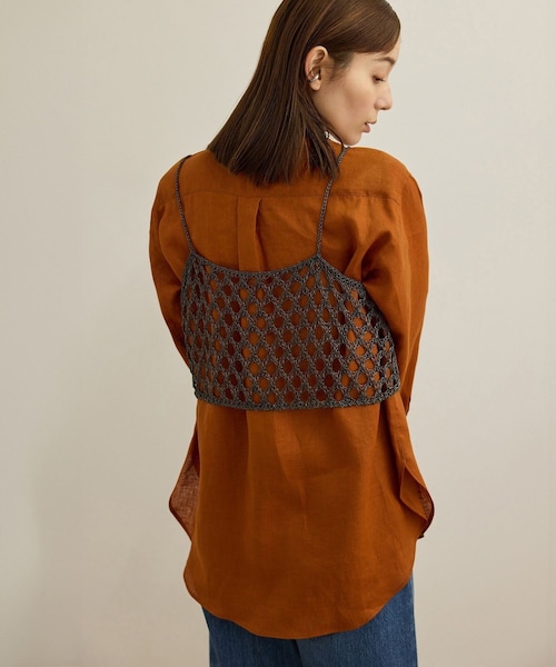 ROPE'（ロペ）の「ラメコードメッシュキャミソール/洗える（キャミソール・レディース・ゴールド/シルバー・F）」の5枚目の写真