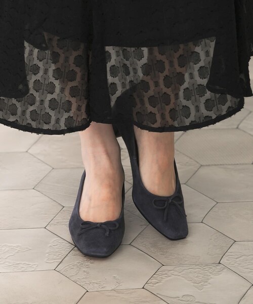 URBAN RESEARCH ROSSO（アーバンリサーチロッソ）の「シープスエードバレエシューズ（バレエシューズ・レディース・charcoal/bordeaux・36/37/38）」の9枚目の写真