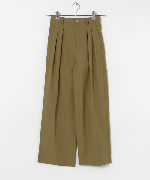 THE GOODLAND MARKET（ザグッドランドマーケット）の「『別注』MIDIUMISOLID×TGM　tuck wide tapered PT（その他パンツ・レディース・BLACK/KHAKI/PINK・one）」の18枚目の写真