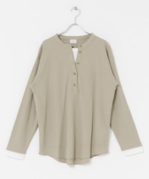 URBAN RESEARCH DOORS | レイヤード風ワッフルヘンリープルオーバー(Tシャツ/カットソー)