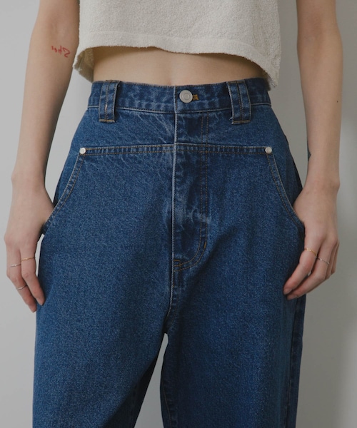 KBF(ケイビーエフ)の「『2サイズ展開』フロントパネルデザインデニム(デニムパンツ・レディース・BLUE/BROWN/BLACK・36/38)」の3枚目の写真