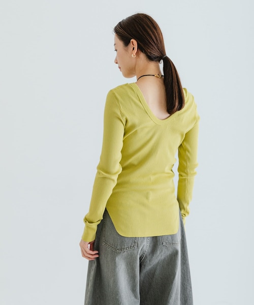 URBAN RESEARCH（アーバンリサーチ）の「HAKUJI　Organic Cotton Long-Sleeve Pullover（Tシャツ/カットソー・レディース・BLACK/WHITE/LIME・FREE）」の11枚目の写真