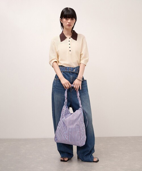 ADAM ET ROPE'（アダムエロペ）の「【WEB限定】・【定番】ギャザー2WAYミドルショルダーバッグ（ショルダーバッグ・レディース・ブラウン/ネイビー/サックス/ピンク・F）」の20枚目の写真
