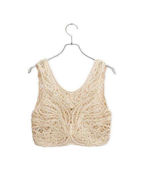 ADAM ET ROPE'（アダムエロペ）の「コードレースタンクジレ（ベスト・レディース・ブラック/キナリ・F）」の20枚目の写真