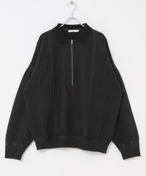 URBAN RESEARCH DOORS（アーバンリサーチドアーズ）の「YASHIKI　KANTO ZIP POLO（ポロシャツ・メンズ・M.GRAY/BLACK・1/2）」の4枚目の写真