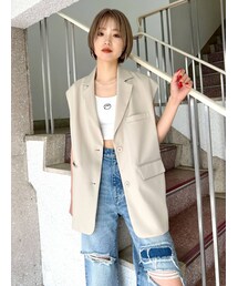 EMODA | 【セットアップ着用可】オーバーシェイプベスト(ベスト)