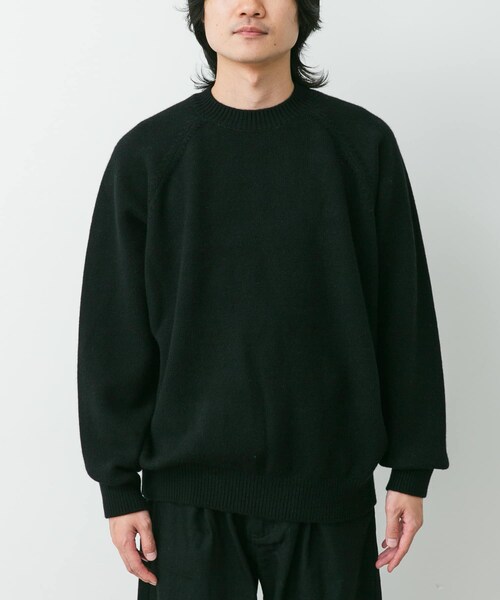 URBAN RESEARCH DOORS（アーバンリサーチドアーズ）の「YOKO SAKAMOTO　RAGLAN CREW NECK KNIT（ニット/セーター・メンズ・BLACK/BLK/GRY/CHARCOAL/BROWN・M/L）」の5枚目の写真