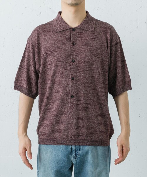URBAN RESEARCH（アーバンリサーチ）の「ULTERIOR　MELANGE SLUB YARN KNIT（ニット/セーター・メンズ・YELLOW/PURPLE/BROWN・M/L）」の6枚目の写真