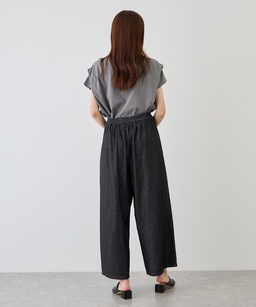 Jayro（ジャイロ）の「デニムワイドパンツ（デニムパンツ・レディース・ブラック/ブルー・F）」の14枚目の写真