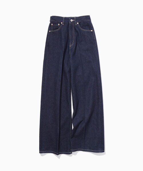 ROPE'(ロペ)の「【KUROKI(クロキ)】センタープレスイージーワイドデニムパンツ/イージーケア・セットアップ対応(デニムパンツ・レディース・ネイビー/ブルー系・36/38)」の9枚目の写真