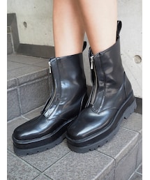 EVRIS | ZIPデザインワークブーツ(ブーツ)