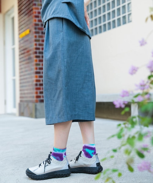 EKAL（エカル）の「『UR TECH DRYLUXE』ハイツイストワイドバミューダパンツ（その他パンツ・レディース・グレー/ネイビー/ブルーグレー・One）」の3枚目の写真