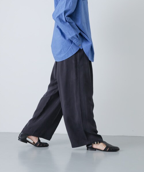 かぐれ（カグレ）の「キュプラストレートパンツ（その他パンツ・レディース・NAVY/BLACK・Free）」の21枚目の写真