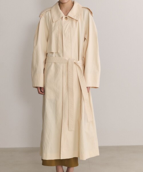 ADAM ET ROPE'（アダムエロペ）の「【EMOELLE】タスランナイロントレンチコート（トレンチコート・レディース・グレー/キナリ・36/38）」の14枚目の写真