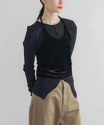 URBAN RESEARCH | ホルターネックベロアビスチェ(その他トップス)