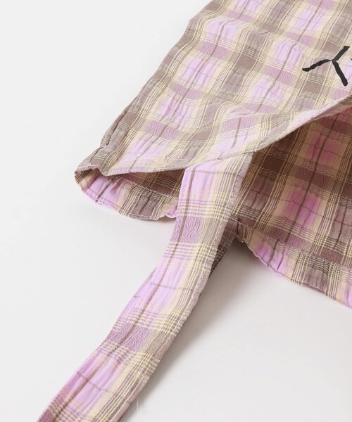 SMELLY（スメリー）の「プリントトートバッグM（トートバッグ・レディース・BLU.CHECK/YEL.CHECK/DOT/FLOWER/EMBROIDERY・M）」の22枚目の写真