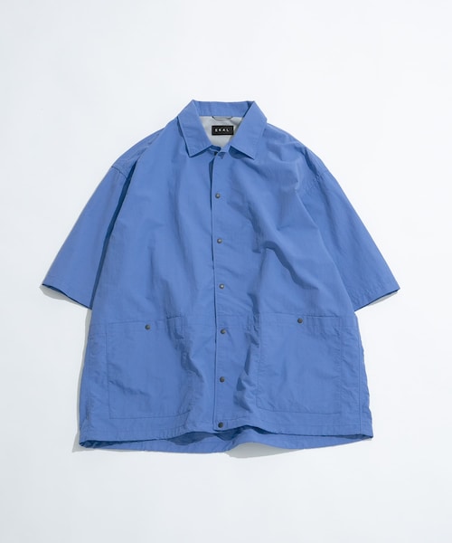 EKAL(エカル)の「『UR TECH』ナイロンタッサーショートスリーブシャツ(シャツ/ブラウス・メンズ・レイクサンリーフ/イエロー/ネイビー/グラファイト/レイクブルー・M/L)」の4枚目の写真