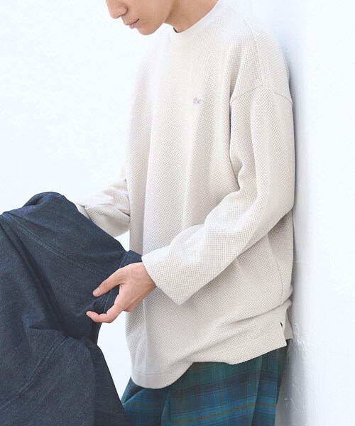 URBAN RESEARCH DOORS（アーバンリサーチドアーズ）の「『別注』LACOSTE×DOORS　HEAVY PIQUE LONG-SLEEVE（Tシャツ/カットソー・メンズ・HAMMAM/GRAPHITE/PORTO・3/4/5）」の6枚目の写真