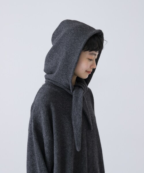 かぐれ（カグレ）の「ヤクウールフードマフラー（マフラー・レディース・CHARCOAL/MOCHA・Free）」の12枚目の写真