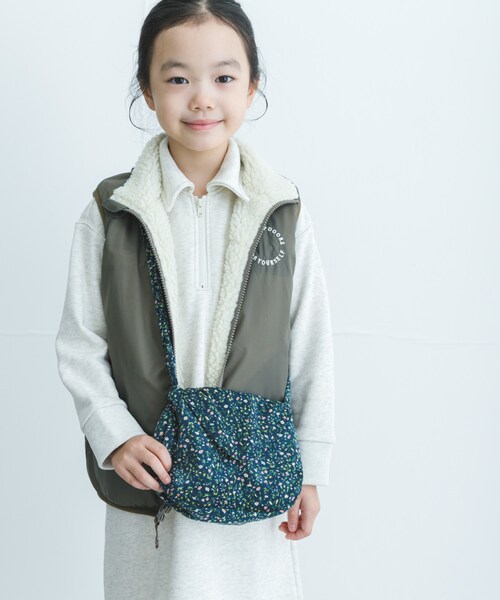 URBAN RESEARCH DOORS（アーバンリサーチドアーズ）の「花柄コーデュロイポシェット(KIDS)（その他・キッズ・NAVY・one）」の3枚目の写真