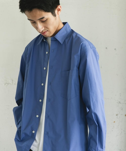 URBAN RESEARCH DOORS（アーバンリサーチドアーズ）の「TCブロードレギュラーカラーロングスリーブシャツ（シャツ/ブラウス・メンズ・BLUE/CHECK/STRIPE・M/L）」の20枚目の写真