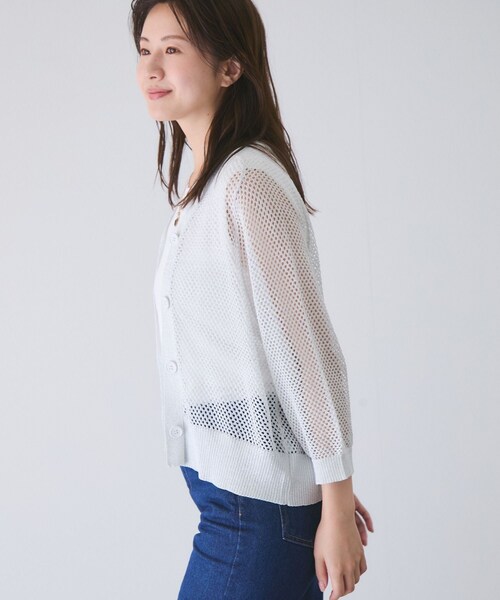 Jayro（ジャイロ）の「メッシュアミニットカーディガン（カーディガン/ボレロ・レディース・ブラック/ライトグレー/ホワイト系・F）」の20枚目の写真