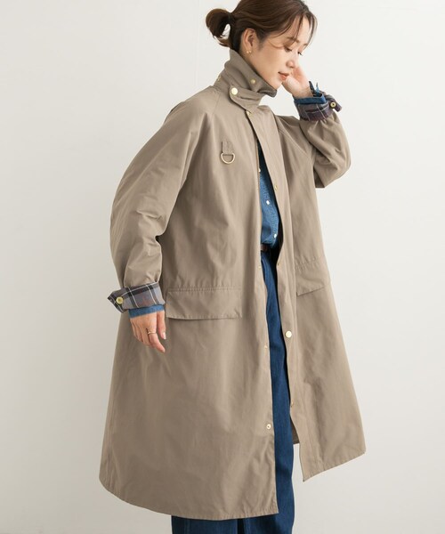 URBAN RESEARCH DOORS（アーバンリサーチドアーズ）の「『別注』Barbour / DOORS　SPEYLONG（ステンカラーコート・レディース・beige/grey・S/M）」の21枚目の写真