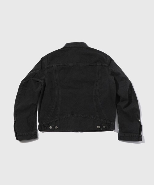 ADAM ET ROPE'（アダムエロペ）の「【NVRFRGT/ネヴァーフォーゲット】3D TRUCKER JACKET（その他アウター・メンズ・チャコール・2/3）」の12枚目の写真