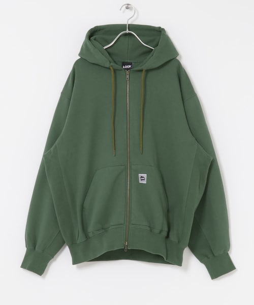 URBAN RESEARCH（アーバンリサーチ）の「LQQK Studio　sweat zip hoodie（パーカー・メンズ・GREEN/Black・L/XL）」の2枚目の写真