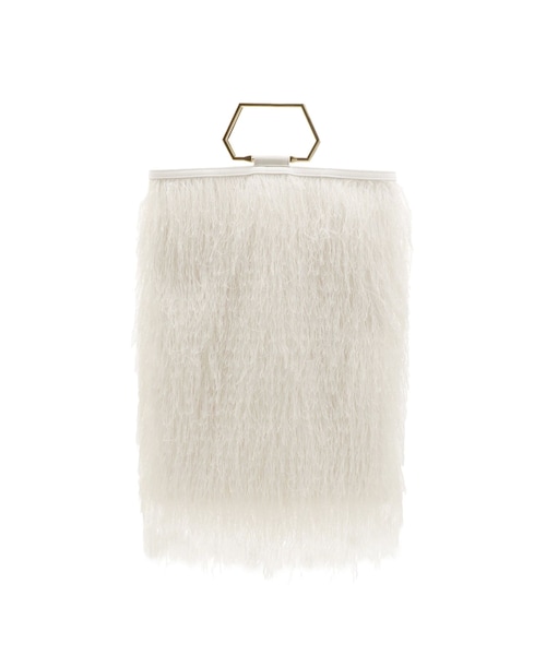 ELENDEEK(エレンディーク)の「2WAY FRINGE BAG(ハンドバッグ・レディース・オフホワイト/ブラック・F)」の1枚目の写真