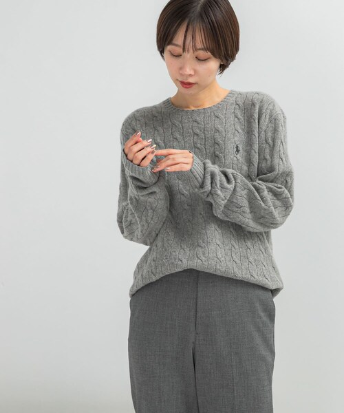 URBAN RESEARCH ROSSO（アーバンリサーチロッソ）の「POLO RALPH LAUREN　WOOL CASHMERE KNIT（ニット/セーター・レディース・NAVY/GREY/BROWN・S/M）」の6枚目の写真