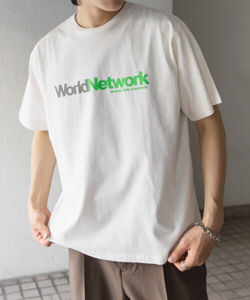 SENSE OF PLACE by URBAN RESEARCH（センスオブプレイスバイアーバンリサーチ）の「company logo short-sleeve t-shirts A（Tシャツ/カットソー・メンズ・OFF WHITE/CHARCOAL/LIME・M/L）」の5枚目の写真
