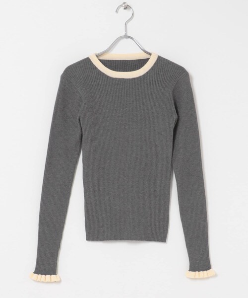 URBAN RESEARCH Sonny Label（アーバンリサーチサニーレーベル）の「静電防止フリルクルーネックリブニットプルオーバー（ニット/セーター・レディース・IVOxNVY/CCLxOFF/BRNxMNT/BEGxORG・Free）」の17枚目の写真
