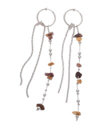 MERCURYDUO | チェーンストーンロングイヤリング(イヤリング)